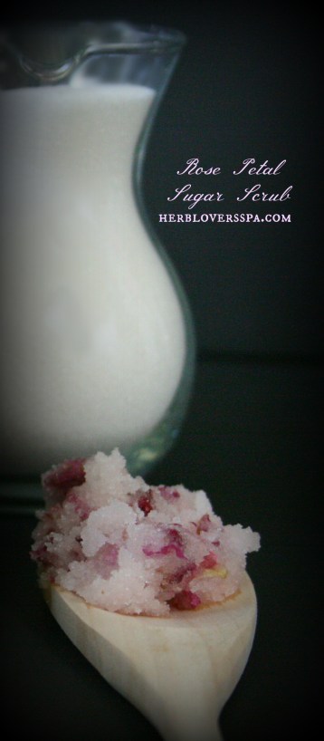 rose petal sugar scrub